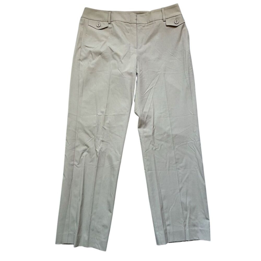 Talbots Petites Women's Beige Stretch‎ Dress Pants Size 12 Straight Leg